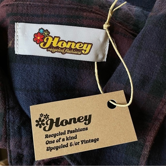 Van Halen Band Flannel Shirt Mens Large Unisex Upcycled Handmade Button Down - Picture 10 of 13